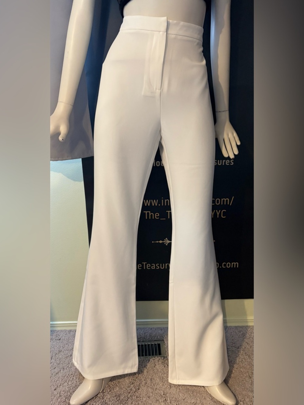 Fashion Nova White Boot Cut Flare Pants